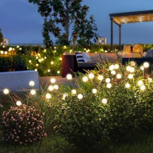[해외]야외 방수 진동 정원 조명, 장식용 태양광 발전 반딧불 업그레이드된 신제품
