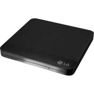 [해외]LG전자 GP50NB40 8X USB 2.0 슬림 휴대용 DVD 리라이터 외장 드라이브, M-DISC 지원, 블랙 348788