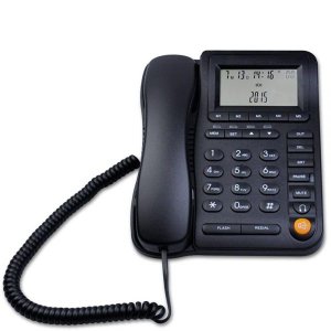 [해외]KerLiTar LK-P017 홈 오피스 유선 전화기, 발신자 ID 포함, 스피커폰이 있는 콜 센터 전화 헤드셋 잭 하우