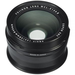 [해외]Fujifilm Fujinon X100 시리즈 카메라용 와이드 컨버전 렌즈, 블랙 (WCL-X100 B II)