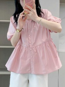 동상이몽 백아영 블라우스 셔츠 주름 반팔 데일리 여자 봄 여름 옷 연예인 방송 착용 의상