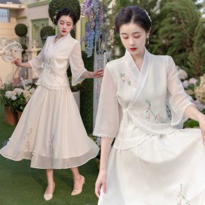 퓨전한복 여자 여성 원피스 개량 생활한복 치마 드레스