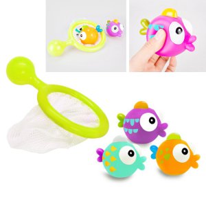 물고기 뜰채낚시 아기목욕장난감 물 놀이 소프트 욕실 욕조 신생아 애기