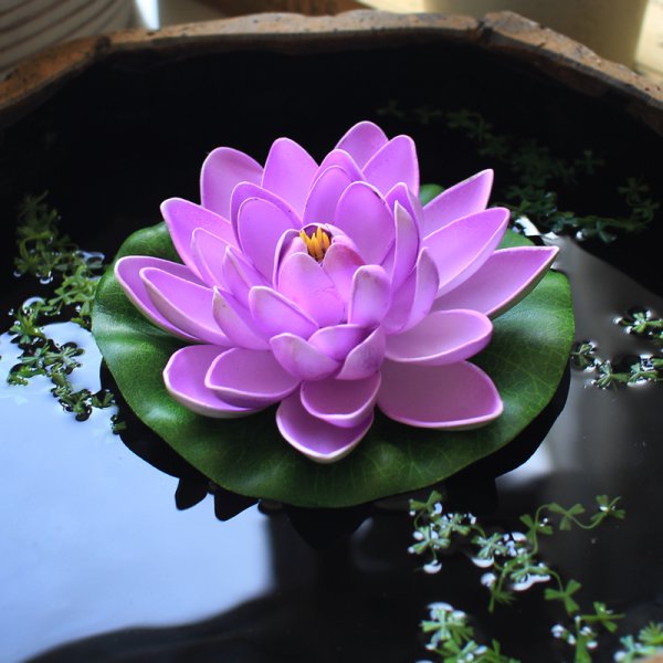연꽃조화18cm  물에뜨는꽃 실내연못장식소품