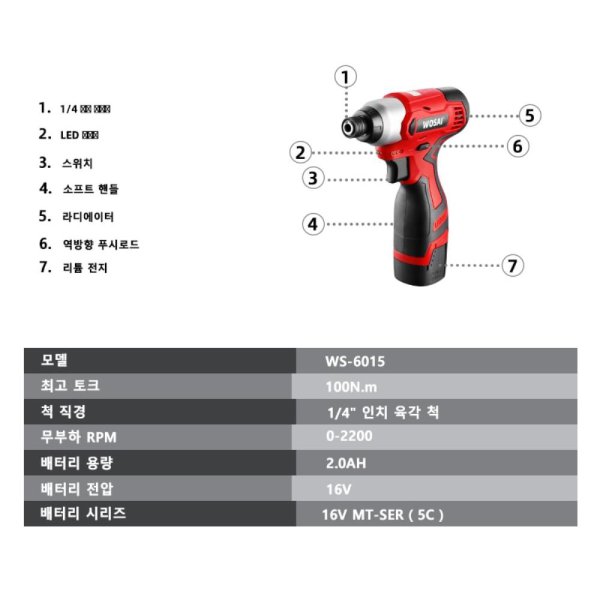 WOSAI 16V 100N.m