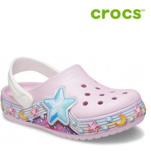 [하프클럽/크록스]크록스 아동 샌들 /G31- 207075-6GD / Kids Crocs Fun Lab Star Band Clog Ballerina Pink
