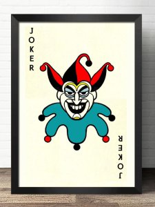 [해외]포커 카드 게임 카지노 스페이스 킹 트럼프 포스터  -4 50x70cm 리얼우드프레임 검정색