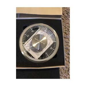 [해외]Metropolis Metal Table Clock with Hilton Family Logo In Box New
