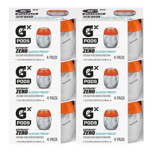 [해외]Gatorade 미국 게토레이 Gx PODS 제로 빙하동결 맛 액상포드 4개 x 6팩 (총24포드)
