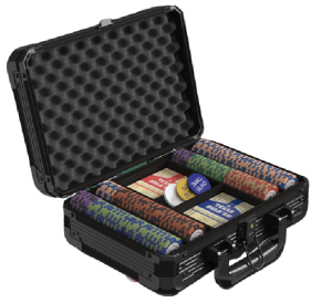 [해외]게임 카지노 홀덤칩 포커칩 세트 텍사스 테이블 매트-300정통 크라운블랙 상자0.6 매트