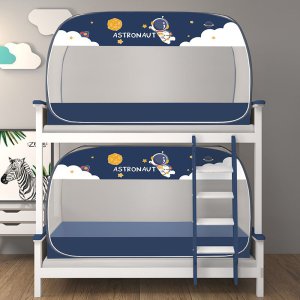 [해외]침대모기장 2층침대 모기장 범퍼침대 방충망-오픈 도어 - 겐팅 로얄 블루  스페셜 시크릿