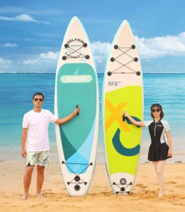 [해외]패들 서핑보드 해수욕장 패들보드 카누 카약 더블보 -붉은돌고래 업그레이드 - 무료 6종 세트