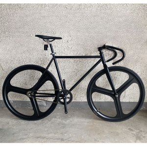 [해외]경륜픽시 픽시자전거 경륜자전거 출퇴근 가벼운 입문-A. 3휠  90휠  블랙 화이트