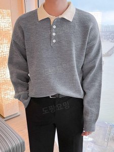 [해외]우아한인생1회 홍진호 스타일 티셔츠 카라 옷 패션 코디