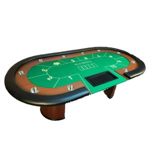 [해외]포커 테이블 홀덤 타원형 보드게임 텍사스 카지노-E.검정과 빨강포커 테이블213cmx106cm