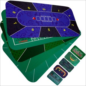 [해외]카지노 홀덤 매트 게임 테이블 포커 휴대용 포카 카 -룰렛 아메리칸 더블 0 1.8x0.9미터