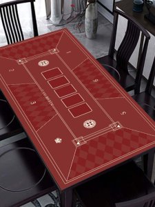 [해외]텍사스 홀덤 전용 테이블보 매트 카드 포커 게임-7. 그린 톤 블록 J
