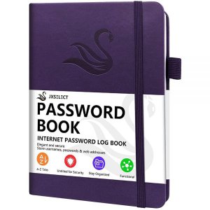 [해외]알파벳 탭이 있는 Elegant Password Book - 인터넷 웹 사이트 주소 로그인용 하드커버 비밀번호 책 13.2 x