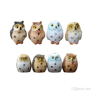 [해외]부엉이장식품 재물 풍수인테리어 집들이 선물 4pcslot Cute Owls Figurine Animal Resin Miniatures Craft