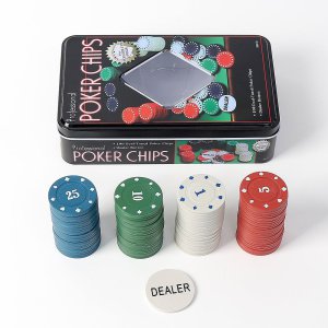규격 보드 게임 포커칩 숫자 카지노칩 전용틴케이스 잭포커 매트 스몰블라인드칩 빅블라인드칩